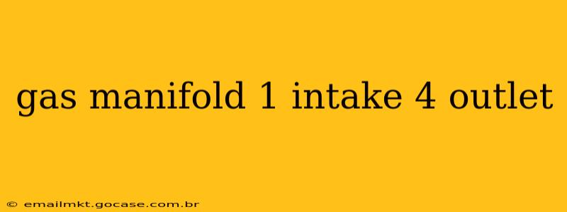 gas manifold 1 intake 4 outlet