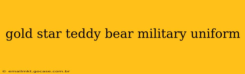 gold star teddy bear military uniform