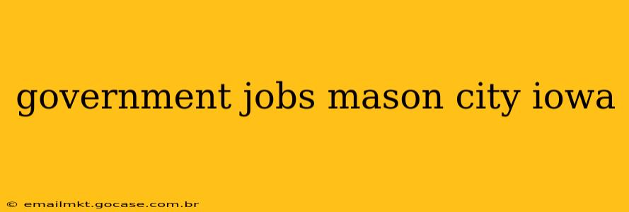 government jobs mason city iowa