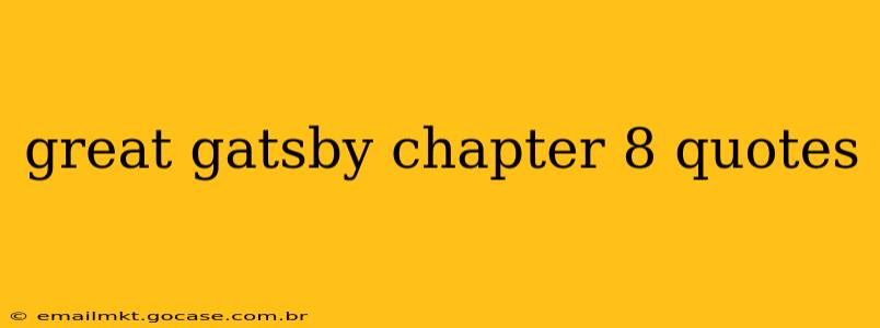 great gatsby chapter 8 quotes