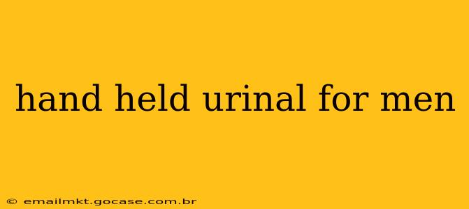 hand held urinal for men