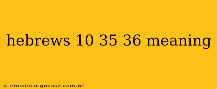 hebrews 10 35 36 meaning