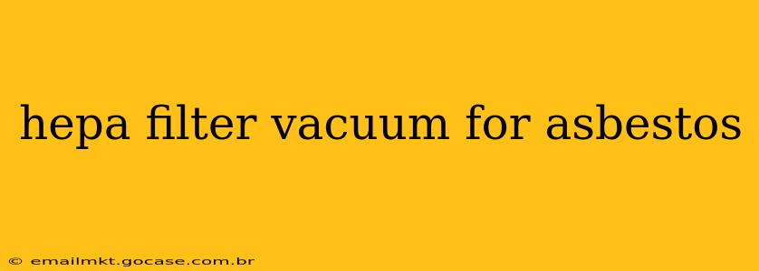 hepa filter vacuum for asbestos