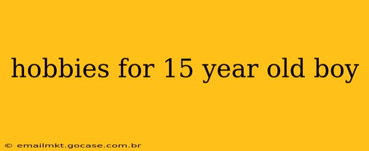 hobbies for 15 year old boy