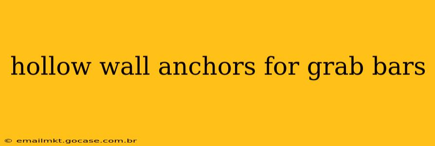 hollow wall anchors for grab bars