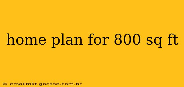home plan for 800 sq ft
