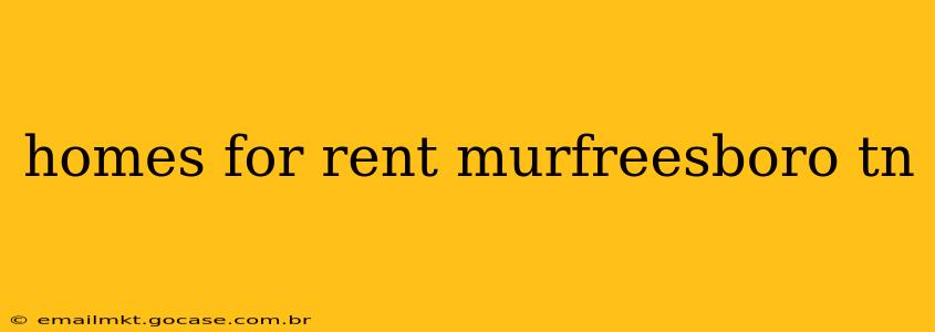 homes for rent murfreesboro tn
