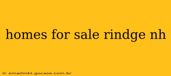 homes for sale rindge nh