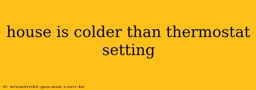 house is colder than thermostat setting
