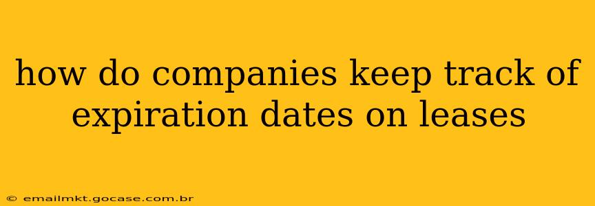 how do companies keep track of expiration dates on leases
