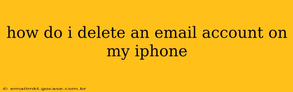how do i delete an email account on my iphone