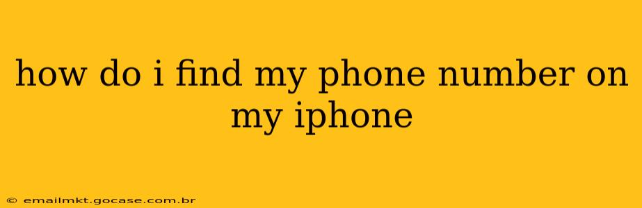 how do i find my phone number on my iphone