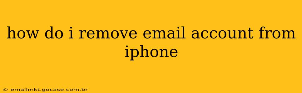 how do i remove email account from iphone