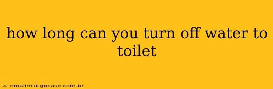 how long can you turn off water to toilet