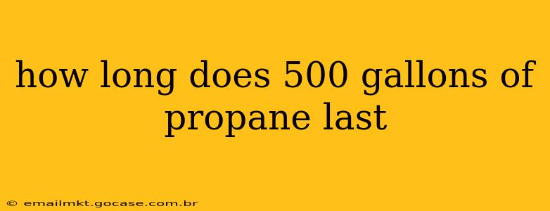 how long does 500 gallons of propane last