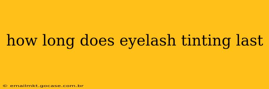 how long does eyelash tinting last
