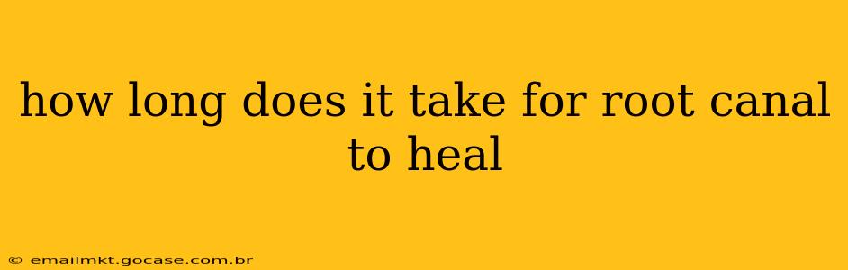 how long does it take for root canal to heal