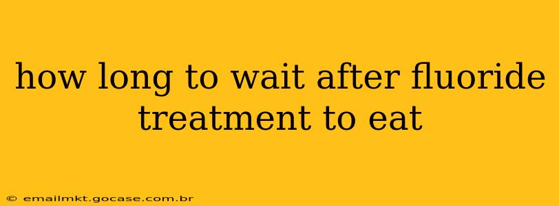 how long to wait after fluoride treatment to eat