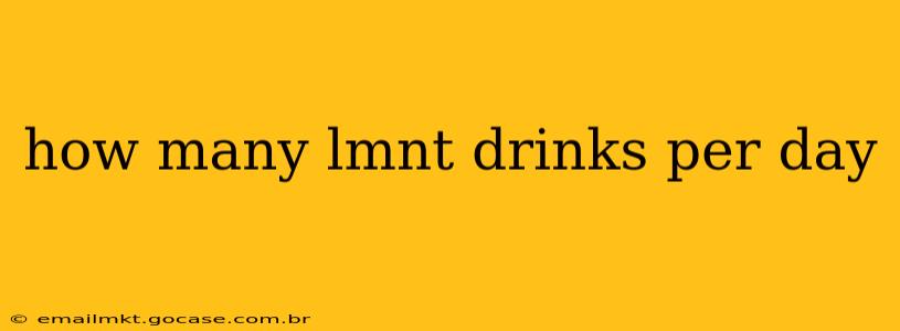 how many lmnt drinks per day