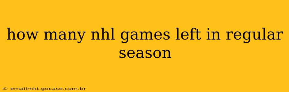 how many nhl games left in regular season