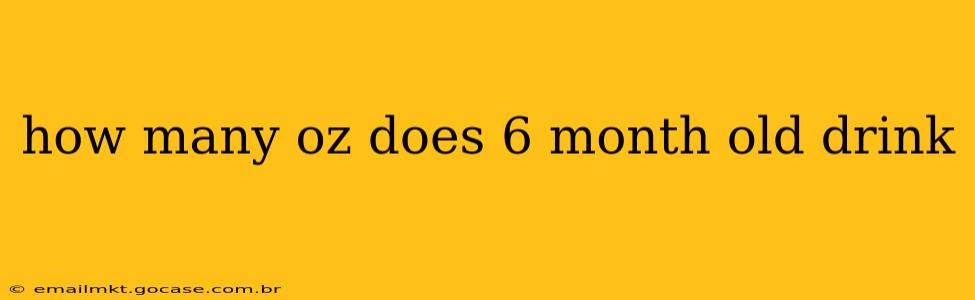 how many oz does 6 month old drink