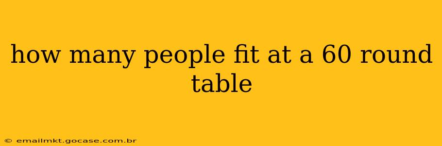 how many people fit at a 60 round table