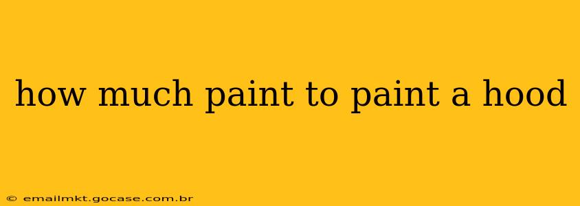 how much paint to paint a hood