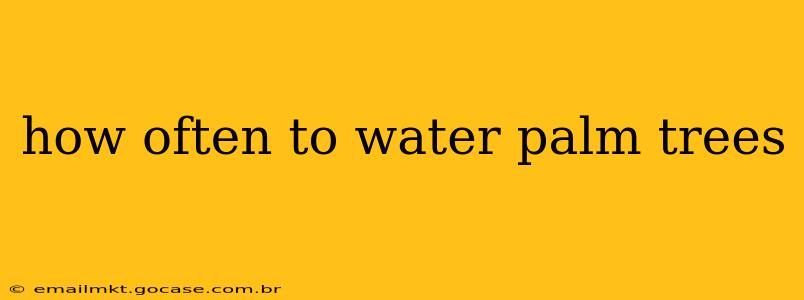 how often to water palm trees