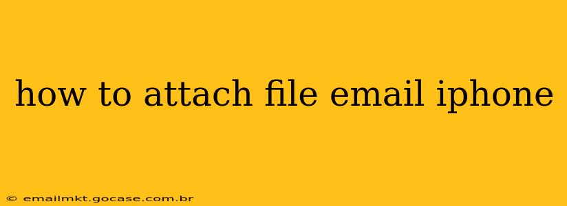 how to attach file email iphone