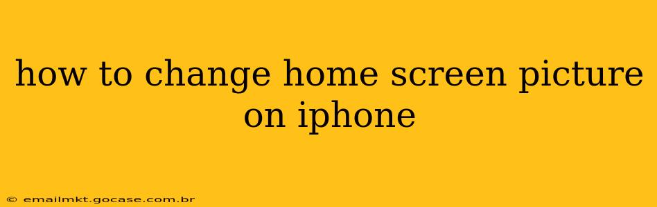 how to change home screen picture on iphone