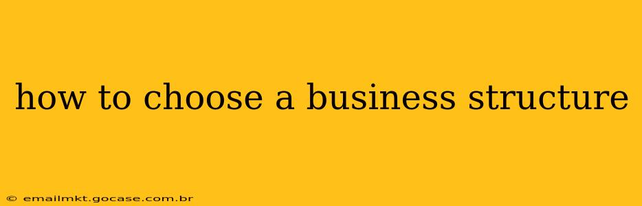 how to choose a business structure
