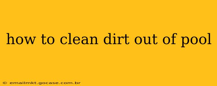 how to clean dirt out of pool