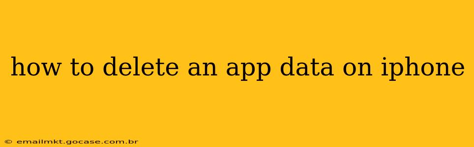 how to delete an app data on iphone