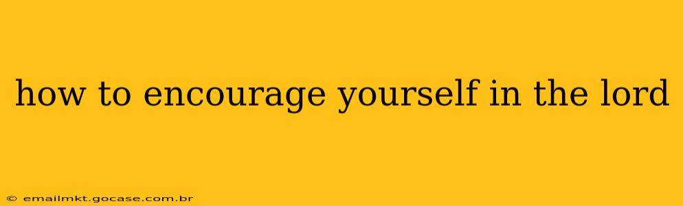 how to encourage yourself in the lord