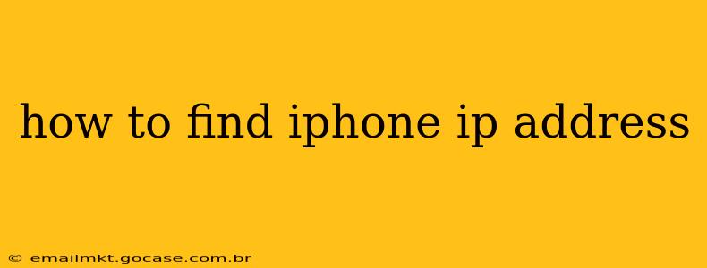 how to find iphone ip address