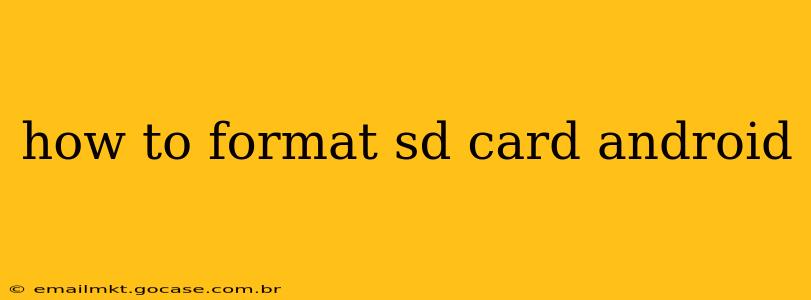 how to format sd card android