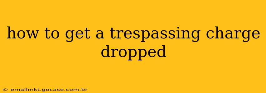 how to get a trespassing charge dropped