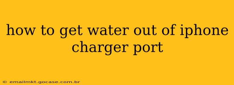 how to get water out of iphone charger port