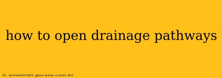 how to open drainage pathways