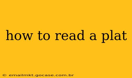 how to read a plat