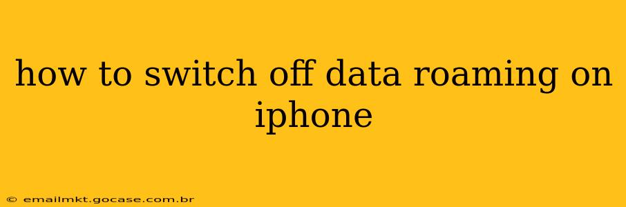 how to switch off data roaming on iphone