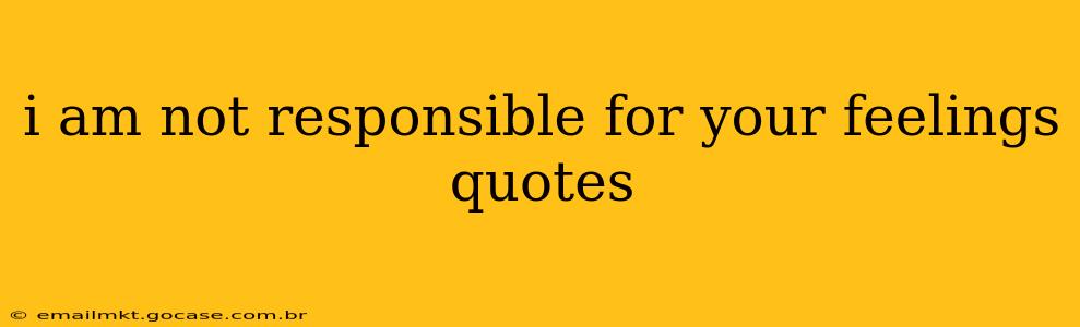i am not responsible for your feelings quotes