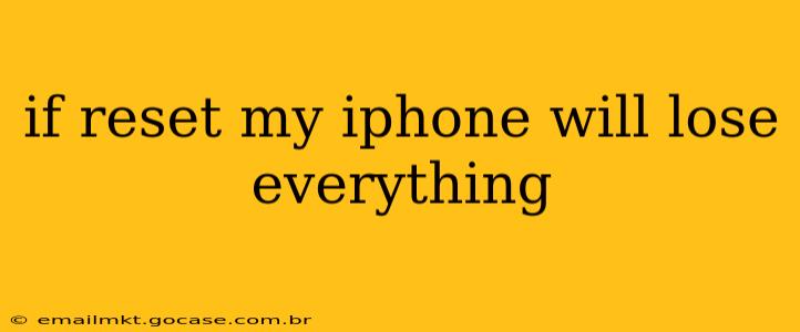 if reset my iphone will lose everything