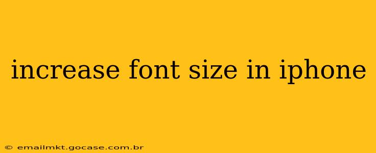 increase font size in iphone