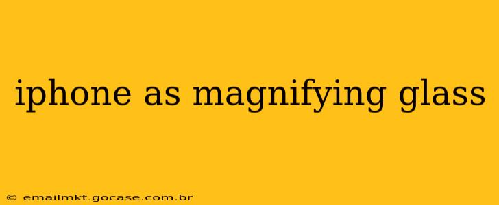 iphone as magnifying glass