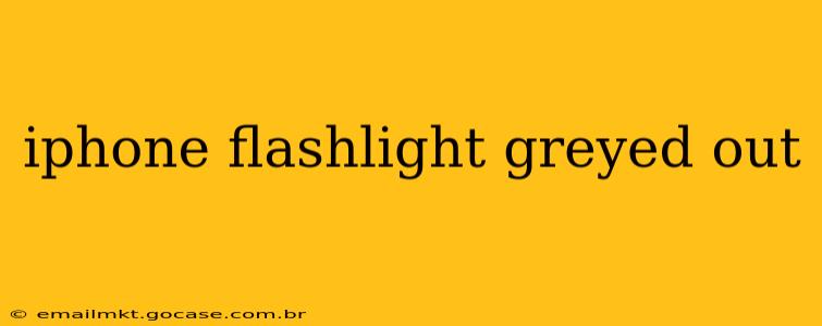 iphone flashlight greyed out