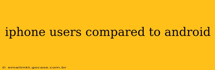 iphone users compared to android