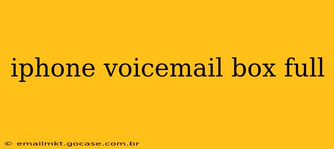 iphone voicemail box full