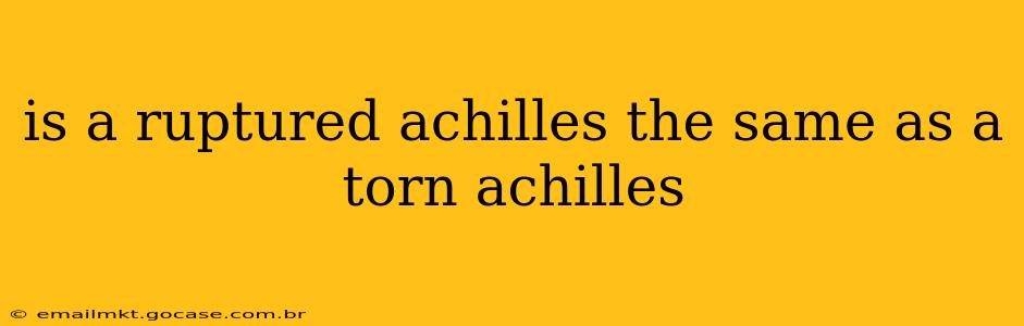 is a ruptured achilles the same as a torn achilles