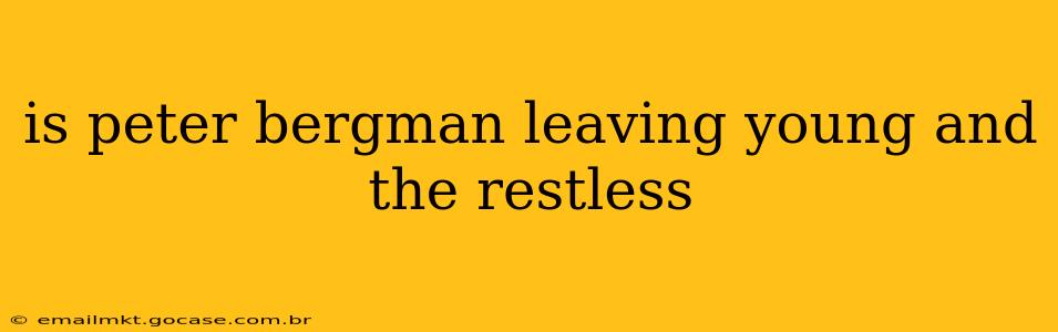 is peter bergman leaving young and the restless